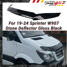 For 2019-2024 Mercedes Benz Sprinter W907 Gloss Black Hood Stone Protector Guard picture