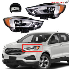 Right&Left For 2019-2021 Ford Edge Headlight Full LED w/ DRL Black Housing Lamps picture