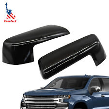 Pair Gloss Black Mirror Cap Cover Replacement For Chevy Silverado 1500 2019-2024 picture