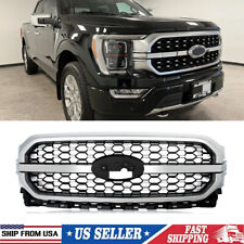 For 2021-23 Ford  F-150 F150 Platinum Front Bumper Grille Brushed Satin Aluminum picture