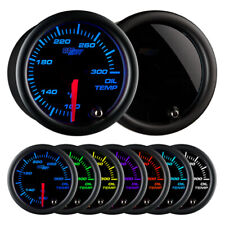 NEW 52mm GLOWSHIFT SMOKED LENS 7 COLOR LED OIL TEMP °F GAUGE METER KIT picture