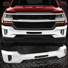 For 16-18 Chevy Silverado 1500 Chrome Front Bumper Face Bar w/ Fog Light Holes picture