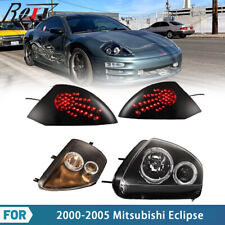 For 2000-2005 Mitsubishi Eclipse Projector Headlights + LED Tail Lights Set 4Pcs picture