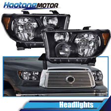 Fit For 2007-2013 Toyota Tundra 2008-2017 Sequoia Black Headlights Lamps LH & RH picture