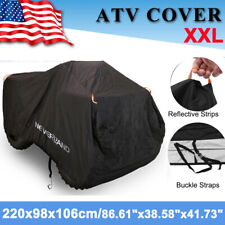 XXL Heavy Duty Waterproof ATV Cover Fit Polaris Honda Yamaha Can-Am Suzuki Black picture