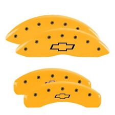 MGP Caliper Covers Set of 4 Yellow finish Black Bowtie picture