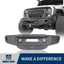LOTUS Upgraded Tubular Front Bumper w/Winch Plate for Jeep Wrangler 2007-2018 JK picture