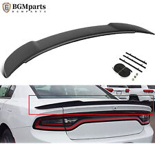 Fits 2011-23 Dodge Charger SRT Rear Trunk Spoiler Wing Hellcat Style Matte Black picture