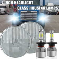 For Freightliner Century Class Pair 7“ inch Round LED Headlight Hi/Lo Beam Light picture