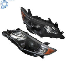 Pair Headlights For 2012 2013 2014 Toyota Camry Projector Black Bezel Right+Left picture