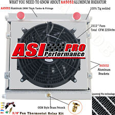 ASI 3 Row Aluminum Racing Radiator Shroud Fan For Dragster/Roadster Style picture