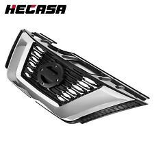 HECASA Front Upper Bumper Grille For Nissan Rogue 2017 18 2019 2020 Black Chrome picture