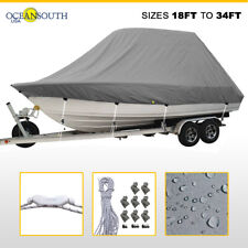 Oceansouth T-Top Fishing Boat Gray Trailerable Storage Waterproof Cover picture