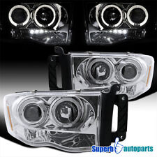 Fits 2002-2005 Dodge Ram 1500 2003-2005 2500 3500 LED+Halo Projector Headlights picture