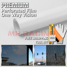 11 Sizes Perforated One Way Vision White Print Media Vinyl Privacy Window Film picture