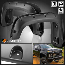 Fits 2020-2021 Chevy Silverado 2500HD 3500HD Pocket Style Smooth Fender Flares picture