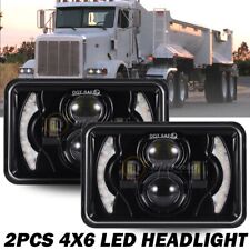 2PC Black 4x6 LED Headlights Hi Lo Beam for Chevy S10 Blazer 1994 1995 1996 1997 picture