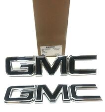 2015-2019 GMC Canyon Front and Rear Emblem Set Black/Chrome OEM 84380554 picture