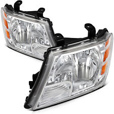 For 2009-2020 Nissan Frontier Chrome Housing Headlight Assembly Left Right Pair picture