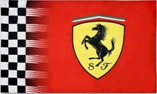 Ferrari Red Checkered Flag 3x5 FT Banner Flag Car Show Racing Garage Workshop picture