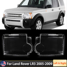 For Land Rover LR3 2005-2009 Left + Right Headlamp Headlight Lens Cover Clear picture