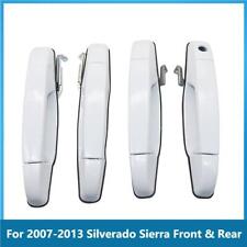 4X Front & Rear Door Handle Set Olympic White for 2007-2013 Silverado Sierra picture