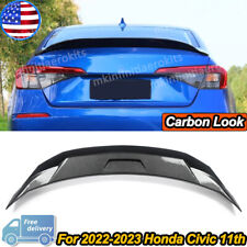 For Honda Civic Sedan 2020-on HighKick Duckbill Rear Trunk Spoiler Carbon Look picture