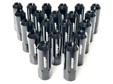 20pcs Black M12X1.5 60mm Extended Forged Aluminum Tuner Racing Wheel Lug Nuts picture
