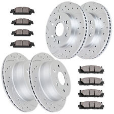 Front Rear Brake Rotors Pads for Chevrolet Avalanche Tahoe GMC Drilled Slotted picture