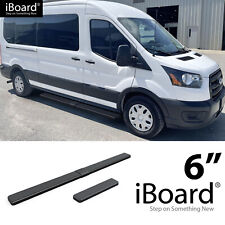 APS Running Board Side Step 6in Steel Black Fit Ford Transit Full Size Van 15-24 picture