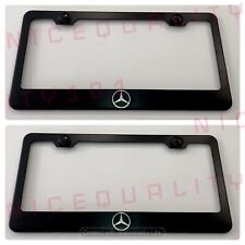 2X Laser Engraved Mercedes Benz Stainless Steel Finished License Plate Frame picture