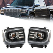 For 2016-2018 GMC Sierra 1500 Full LED Projector Headlight Headlamp Right+Left picture
