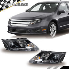 For 2010-2012 Ford Fusion Pair Left&Right Headlight Headlamp Black Housing picture