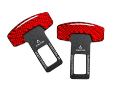 Red Aluminum Alloy Gloss Carbon Fiber Interior Sticker Insert Clip Remove Ding picture