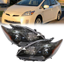 Headlights Headlamps For Toyota Prius 2010-2011 Halogen Driver&Passenger Black picture