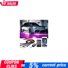 4x RGB 8color LED Car Underglow Lights Music Bluetooth APP Remote Control Strip picture