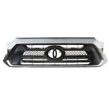 Fit For 2012 2013 2014 2015 Toyota Tacoma Front Bumper Grille Chrome Shell Black picture