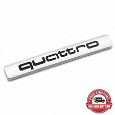 96-22 Audi Sport Rear Trunk Deck Lid Quattro Nameplate Emblem Logo Chrome-Black picture