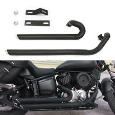 For Yamaha V Star 1100 XVS1100 Shortshots Staggered Exhaust Muffler Pipes Black picture