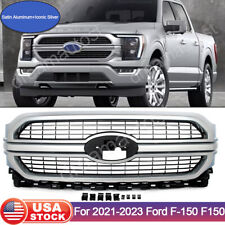 Front Bumper Grille Grill Satin Aluminum For Ford 2021-2023 F-150 F150 Limited picture