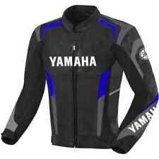 Yamaha Men's Motorbike Racing Genuine Cowhide Leather Motorcycle Biker Jacket picture