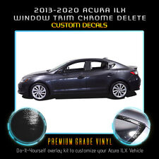 For 2013-2020 Acura ILX Window Trim Chrome Delete Blackout Overlay - Gloss Black picture