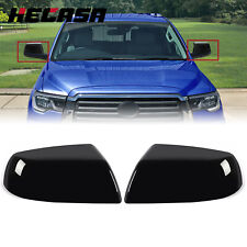 Glossy Black Replacement Mirror Cover Caps For Toyota Tundra Sequoia Black 07-19 picture