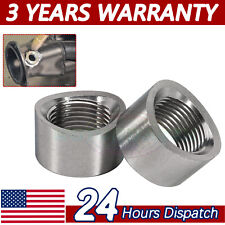 2-Pack 304 Stainless O2 Oxygen Sensor Bung M18 X 1.5 Curve Notched Nut Bung picture