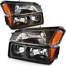 Fits 02-06 Chevy Avalanche Body Cladding Model Headlights Assembly +Bumper Lamps picture