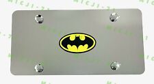 Batman Front Mirror Auto Heavy Duty Vanity Stainless License Plate Frame picture