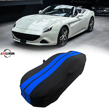For Ferrari California T Indoor Car Cover Satin Stretch  Blue/Black dustproof A+ picture