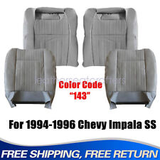 For 1994 1995 1996 Chevy Impala Front Replacement Leather Seat Cover Medium Gray picture