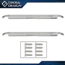 Fit For 1967-1972 Chevy C10 GMC Truck Chrome Door Sill Plates w/ Hardware Set picture