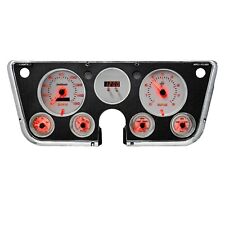 1967-1972 Chevy Truck Analog Dash White Faceplate Backlit Red LED's WL6003R picture